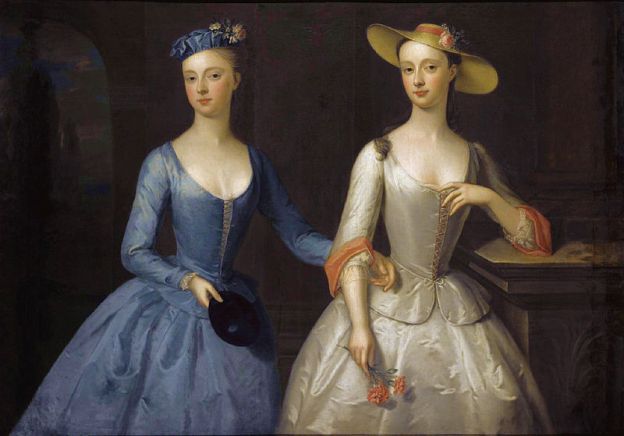 Sophia and Charlotte Fermor  attributed to Enoch Seeman ca. 1741 Sothebys